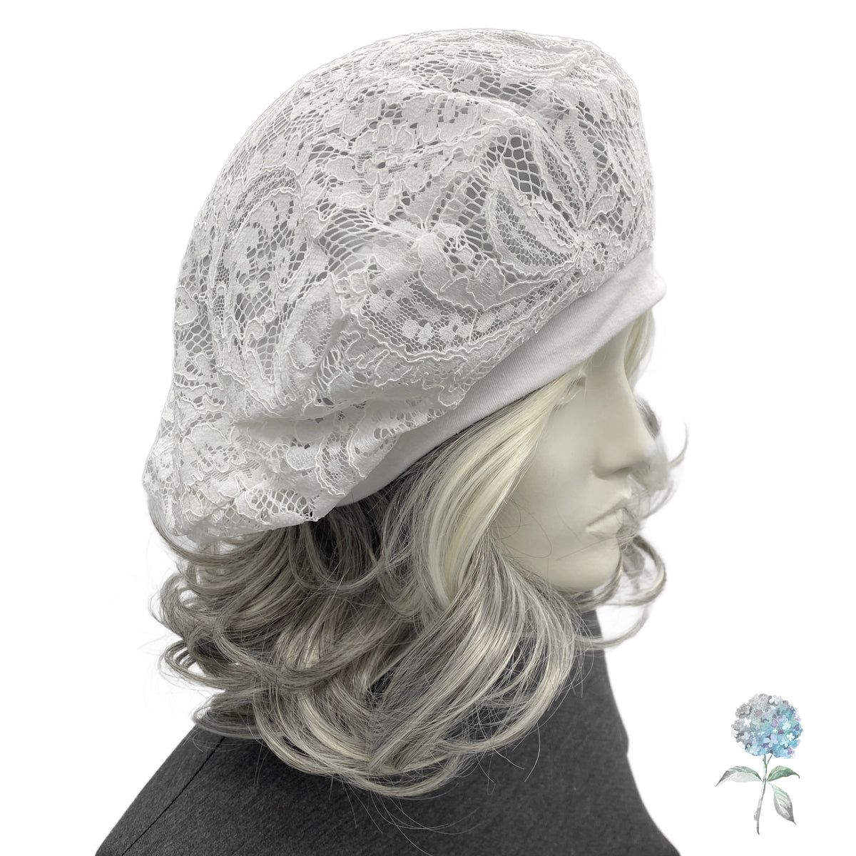 White Lace Beret – Boston Millinery