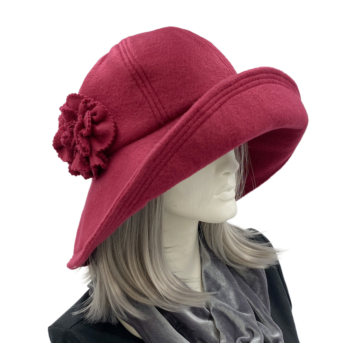 Holt Renfrew Womens Wool Fleece Derby Hat Handcrafted Women main image 3