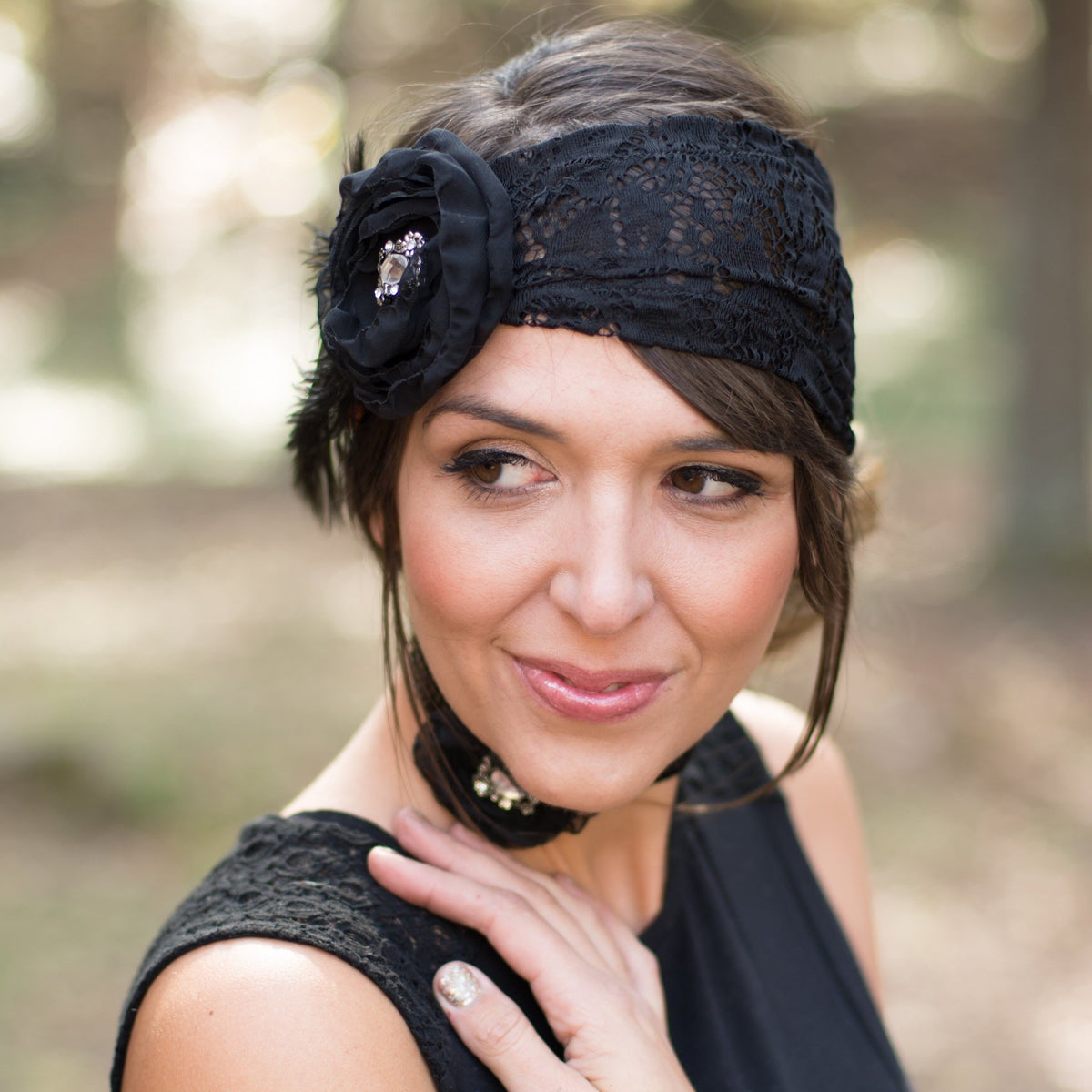 Black gatsby headband clearance