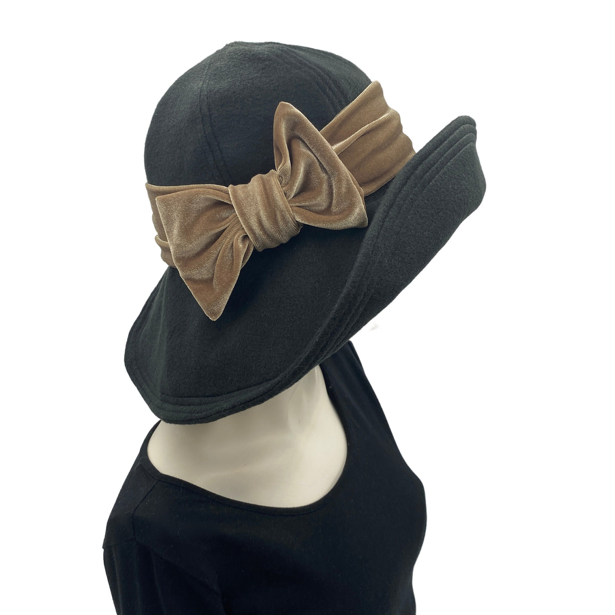 BLUGIRL FOLIES Black Crushed Velvet Logo Bow Hat Cap NY Crushed Velvet Bling Baseball Cap – Glam Hoarder main image 2