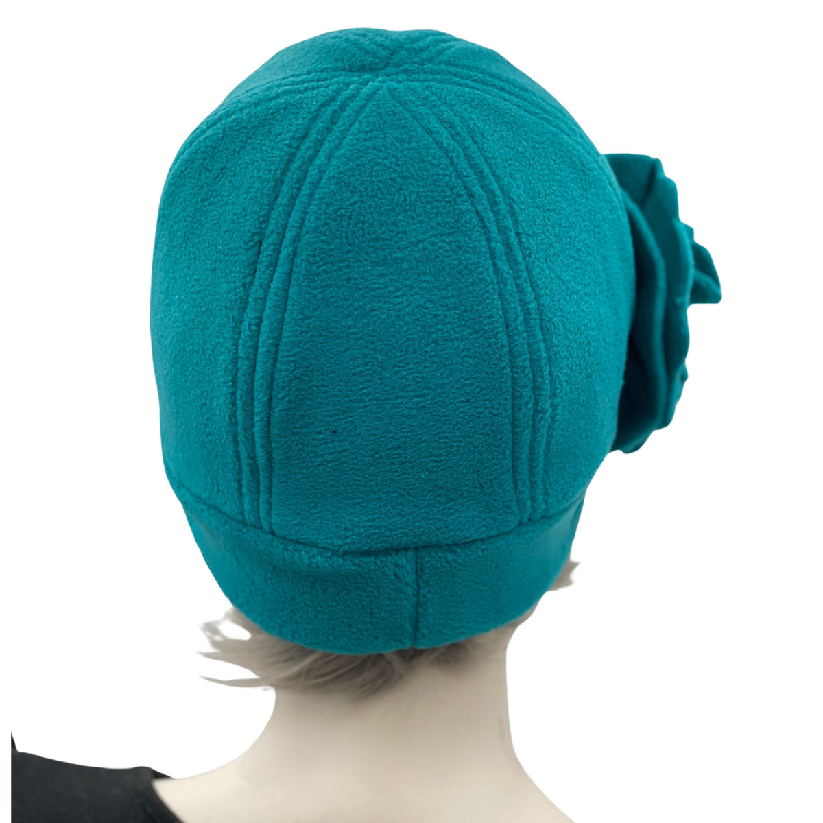 Blue/teal wool cloche hat Teal Felted Wool Cloche Hat, Women main image 2
