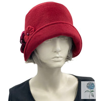 Fleece Cloche Hat, Winter Hats Women, Burgundy or Choose Your Color, Unique Gift, Chemo Headwear, Handmade in the USA