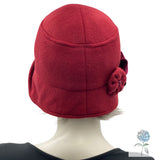 Fleece Cloche Hat, Winter Hats Women, Burgundy or Choose Your Color, Unique Gift, Chemo Headwear, Handmade in the USA