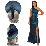 Custom Design for Adam | Blue and Green Statement Fascinator