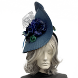 Custom Design for Adam | Blue and Green Statement Fascinator