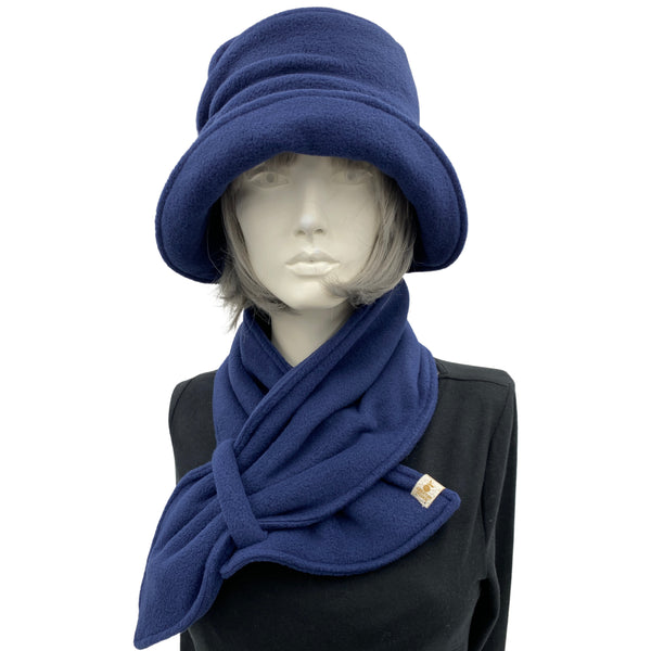 1920s Style Cloche Hat and Scarf Set in Polar Fleece | The 1920s Style Cloche Hat and Scarf Set in Polar Fleece | The
