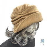 Unique and Elegant Satin Lined Winter Fleece Hat  | The Alice Cloche