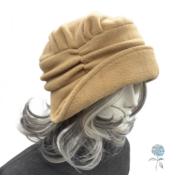 Unique and Elegant Satin Lined Winter Fleece Hat  | The Alice Cloche