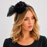 Chiffon Peony Fascinator with Beaded Center