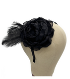 Chiffon Peony Fascinator with Beaded Center