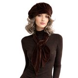 Velvet Oversized Beret and Scarf Set | Available in Many Colors