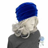 Elegant Velvet Cloche Hat |Satin Lined Chemo Headwear for Women