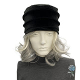 Soft Cloche Hat in Eggplant Velvet