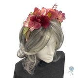Dusky Pink Floral Padded Head Band Fascinator