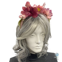 Dusky Pink Floral Padded Head Band Fascinator