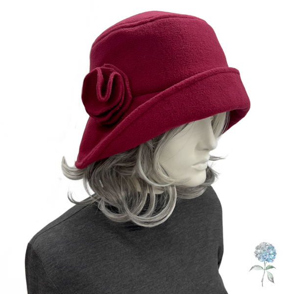 Flapper Style Winter Fleece Hat | The Eleanor Cloche