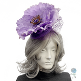Large Lilac Poppy Fascinator Headpiece