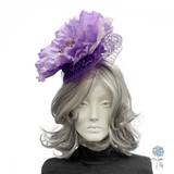 Large Lilac Poppy Fascinator Headpiece