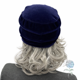 Blue Velvet Beanie Size Large | Ready to ship