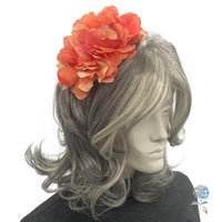 Rich Coral Hydrangea Flower Crown | Fascinator Head Band