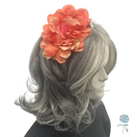 Rich Coral Hydrangea Flower Crown | Fascinator Head Band