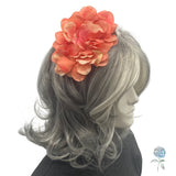 Rich Coral Hydrangea Flower Crown | Fascinator Head Band