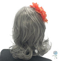 Rich Coral Hydrangea Flower Crown | Fascinator Head Band
