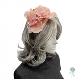 Peachy Pink Fascinator, Elegant Orchid Headpiece for Races, Weddings, Garden Events