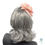 Peachy Pink Fascinator, Elegant Orchid Headpiece for Races, Weddings, Garden Events