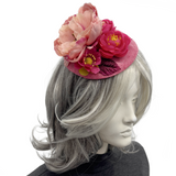 Reserved for Deborah- Pink Floral Fascinator Hat – Handmade Statement Millinery