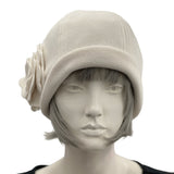 1920s Fleece Hat in Cherry | The Polly Cloche