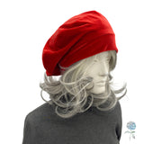 Handmade Red Velvet Beret – French Style Women’s Hat, Parisian Chic