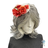 Classic Coral & Cream Mini Fascinator – Timeless Elegance for Special Occasions