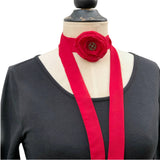 Chiffon Rose Necklace Scarf