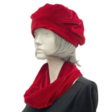 Purple Infinity Single Loop Scarf, Neck Warmer for Women in Several Color Options, Handmade Co Worker Gift Female