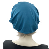 Cotton Knit Beret: Satin Lined Slouch Hat, Handmade in USA