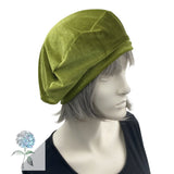 Beret for Women in Raspberry Velvet, Satin Lined Hat, Handmade in the USA