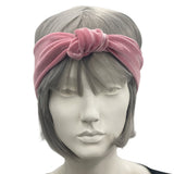 Burnt Orange Velvet Knot Headband Women, Handmade in Various Colors