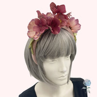 Dusky Pink Floral Padded Fascinator Headband, Ready to Ship, Races, Weddings and Garden Parties, Best Friend Gifts