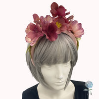 Dusky Pink Floral Padded Fascinator Headband, Ready to Ship, Races, Weddings and Garden Parties, Best Friend Gifts