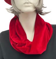 Purple Infinity Single Loop Scarf, Neck Warmer for Women in Several Color Options, Handmade Co Worker Gift Female