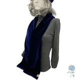 Handmade Purple Long Velvet Scarf for Women, Also Available in More Colors