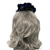 Navy Blue Fascinator, Floral Headband Elegant Derby, Wedding & Formal Event Accessory