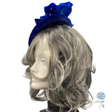 Cobalt Blue Iris Fascinator: Handmade Tea Party Headpiece