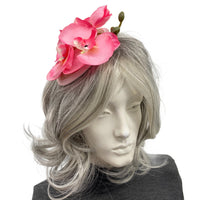 Womens Kentucky Derby Hats, Small Pink Orchid Fascinator Hat, Weddings Garden Parties and The Races Handmade in the USA