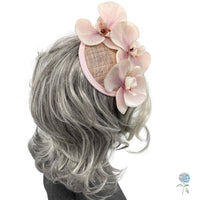 Light Pink Fascinator, Elegant Orchid Headband Fascinator: Chic Headpiece for Races, Weddings, Garden Events