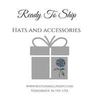 Race Day Radiance, Orange Fascinator with Flowers, Feathers & Sparkle, Handmade in the USA
