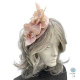 Light Pink Fascinator, Elegant Orchid Headband Fascinator: Chic Headpiece for Races, Weddings, Garden Events
