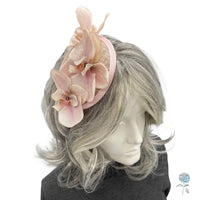 Light Pink Fascinator, Elegant Orchid Headband Fascinator: Chic Headpiece for Races, Weddings, Garden Events