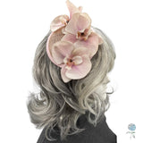 Light Pink Fascinator, Elegant Orchid Headband Fascinator: Chic Headpiece for Races, Weddings, Garden Events